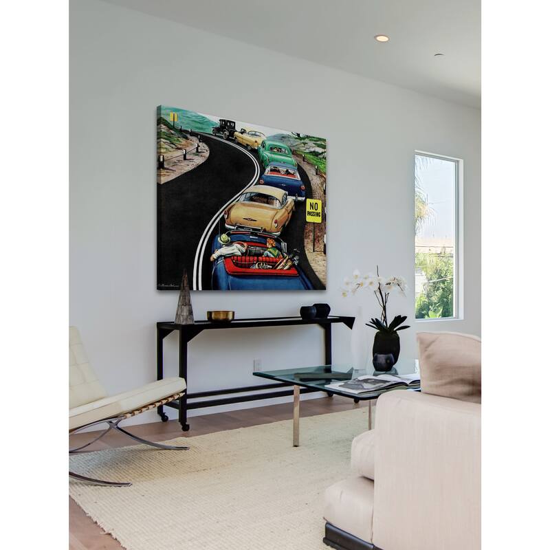 Marmont Hill - 'No Passing' by Stevan Dohanos Painting Print on Canvas - Multi-Color