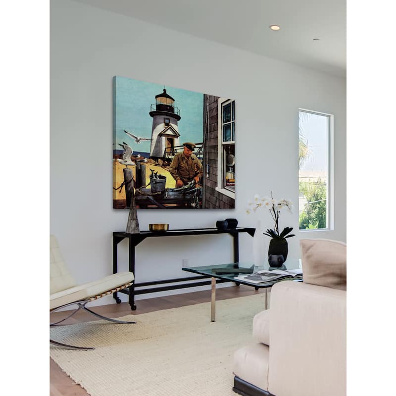 Marmont Hill - 'Lighthouse Keeper' by LighthouseKeeper Painting Print on Canvas - Multi-Color