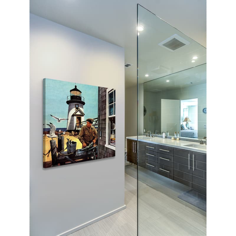 Marmont Hill - 'Lighthouse Keeper' by LighthouseKeeper Painting Print on Canvas - Multi-Color