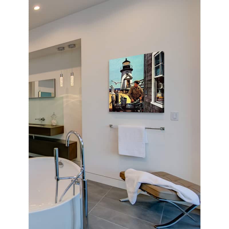 Marmont Hill - 'Lighthouse Keeper' by LighthouseKeeper Painting Print on Canvas - Multi-Color