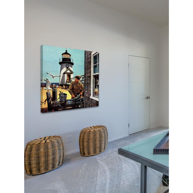 Marmont Hill - 'Lighthouse Keeper' by LighthouseKeeper Painting Print on Canvas - Multi-Color