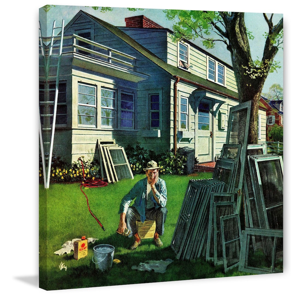 Marmont Hill - 'Window Screens' by Thornton Utz Painting Print on Canvas - Multi-Color