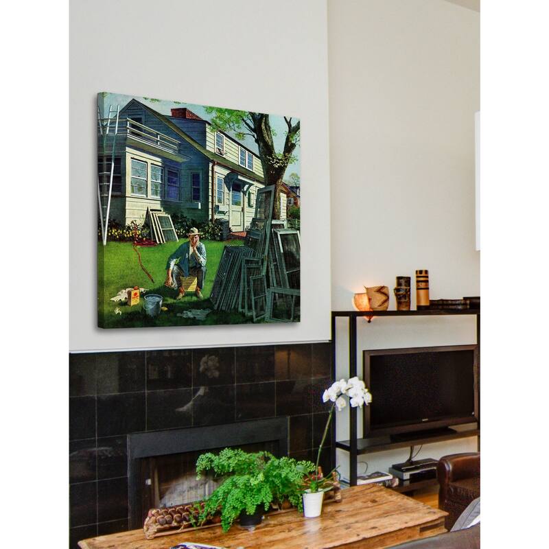 Marmont Hill - 'Window Screens' by Thornton Utz Painting Print on Canvas - Multi-Color