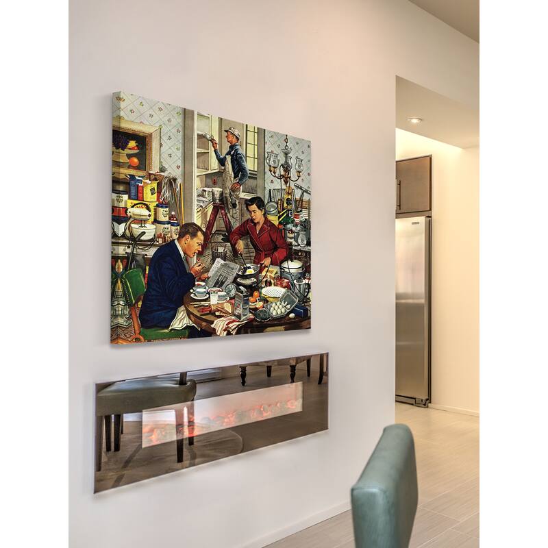 Marmont Hill - 'Home Improvement' by Stevan Dohanos Painting Print on Canvas - Multi-Color