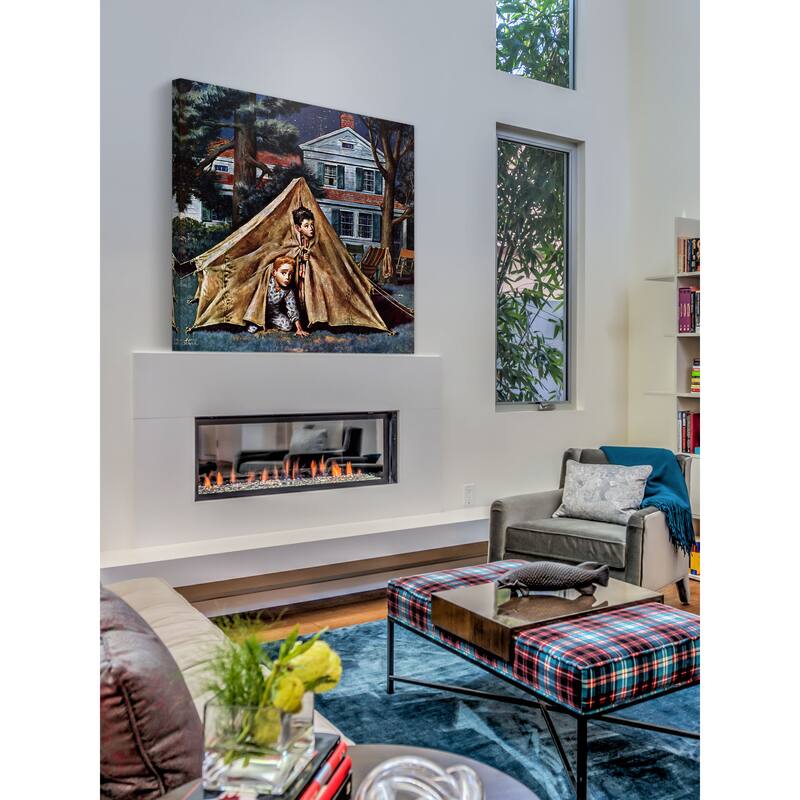 Marmont Hill - 'Backyard Campers' by Amos Sewell Painting Print on Canvas - Multi-Color