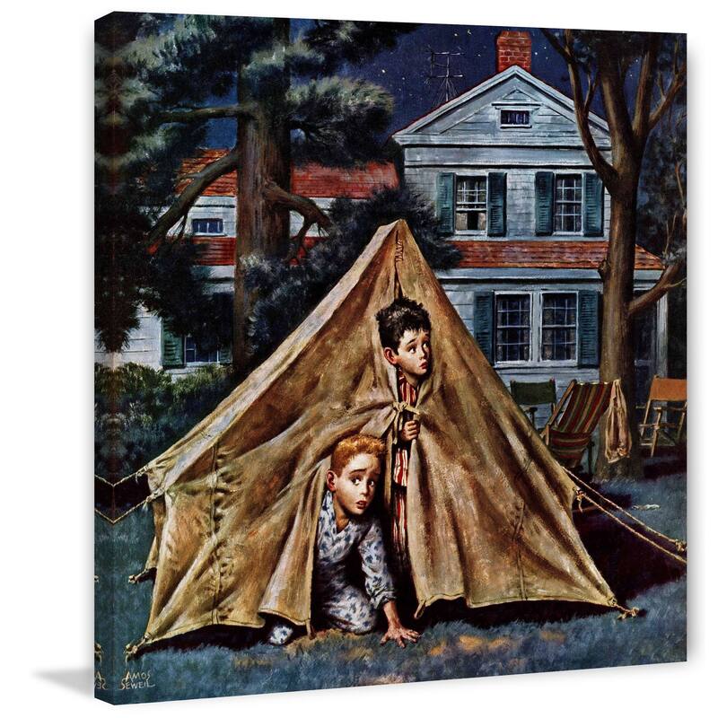 Marmont Hill - 'Backyard Campers' by Amos Sewell Painting Print on Canvas - Multi-Color