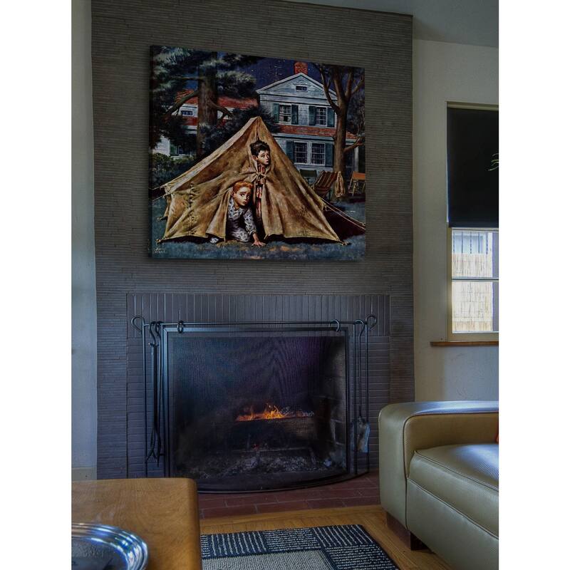 Marmont Hill - 'Backyard Campers' by Amos Sewell Painting Print on Canvas - Multi-Color