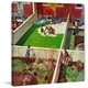 preview thumbnail 2 of 5, Marmont Hill - 'Painting the Patio Green' by Thornton Utz Painting Print on Canvas