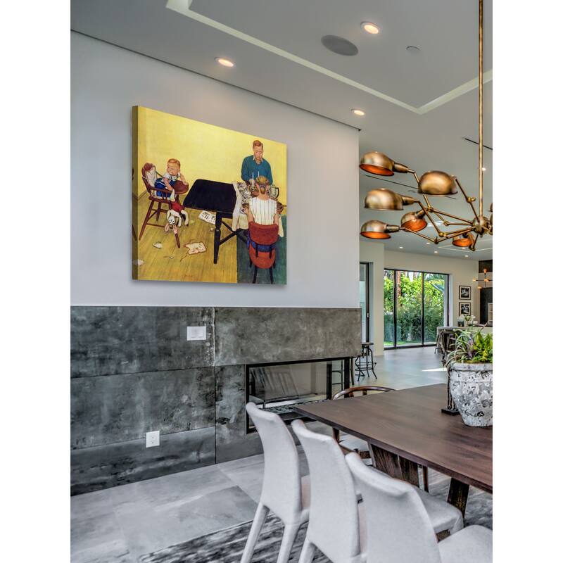 Marmont Hill - 'Dinner for Two?' by Jack Welch Painting Print on Canvas