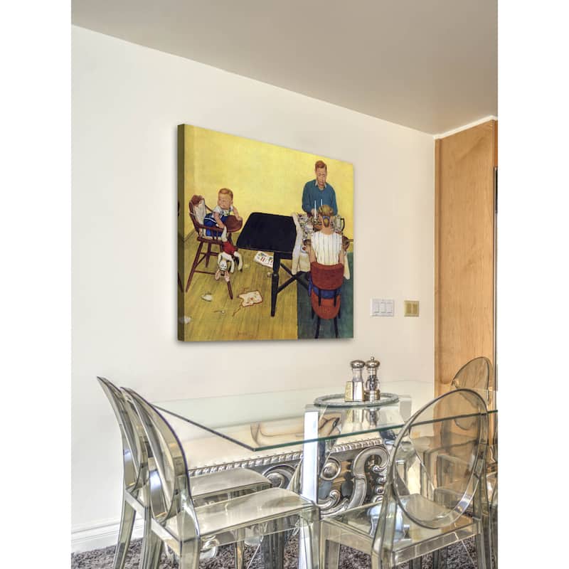 Marmont Hill - 'Dinner for Two?' by Jack Welch Painting Print on Canvas