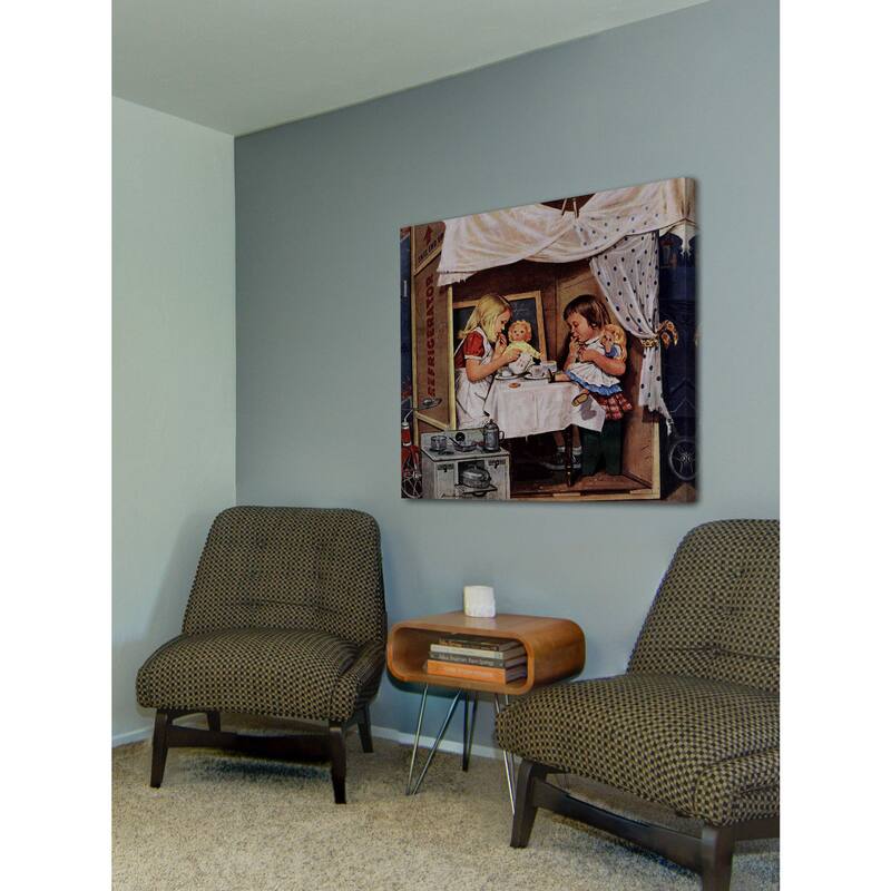 Marmont Hill - 'Playing House' by Stevan Dohanos Painting Print on Canvas