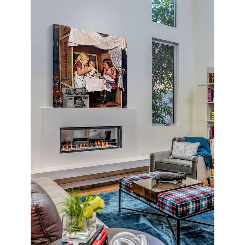 Marmont Hill - 'Playing House' by Stevan Dohanos Painting Print on Canvas