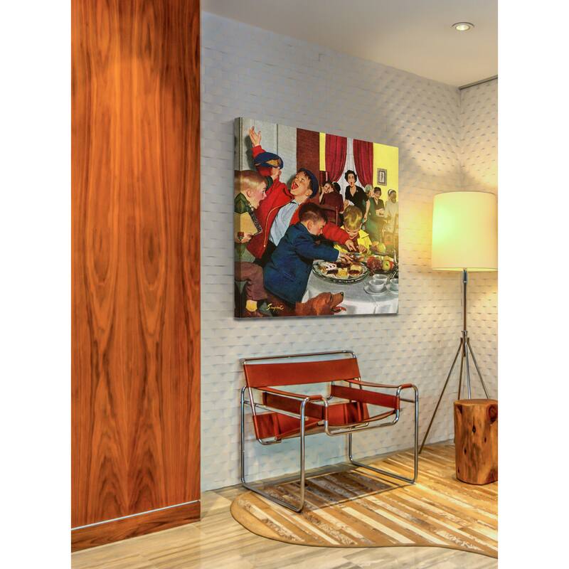 Marmont Hill - 'Crashing Mom's Card Party' by Richard Sargent Painting Print on Canvas - Multi-Color