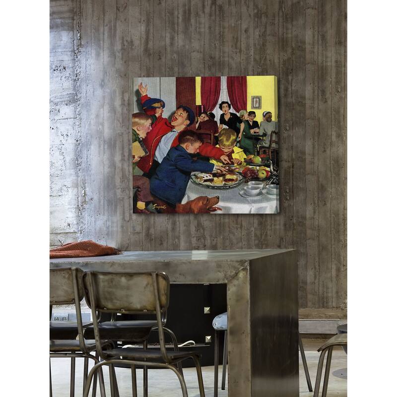 Marmont Hill - 'Crashing Mom's Card Party' by Richard Sargent Painting Print on Canvas - Multi-Color