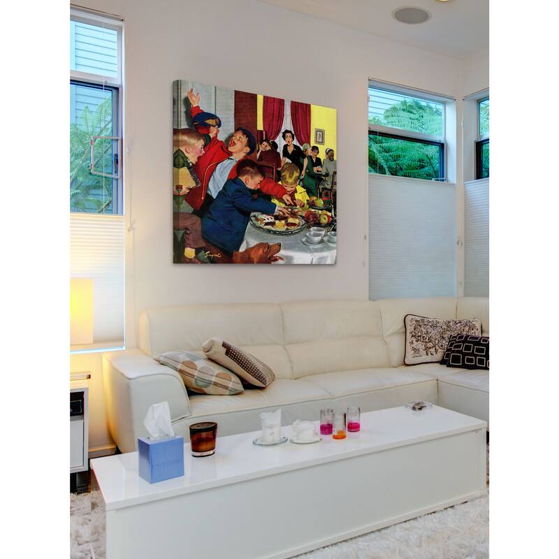 Marmont Hill - 'Crashing Mom's Card Party' by Richard Sargent Painting Print on Canvas - Multi-Color