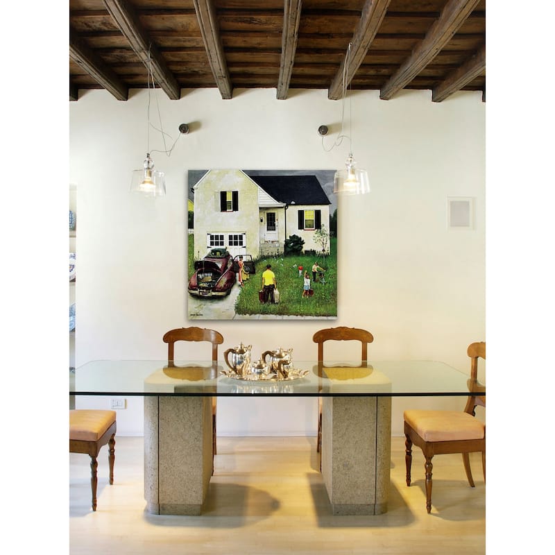 Marmont Hill - 'Home from Vacation' by John Falter Painting Print on Canvas - Multi-Color