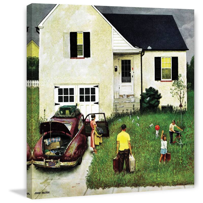 Marmont Hill - 'Home from Vacation' by John Falter Painting Print on Canvas - Multi-Color