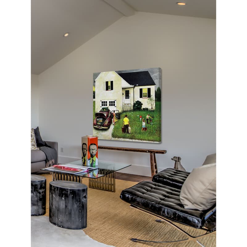 Marmont Hill - 'Home from Vacation' by John Falter Painting Print on Canvas - Multi-Color