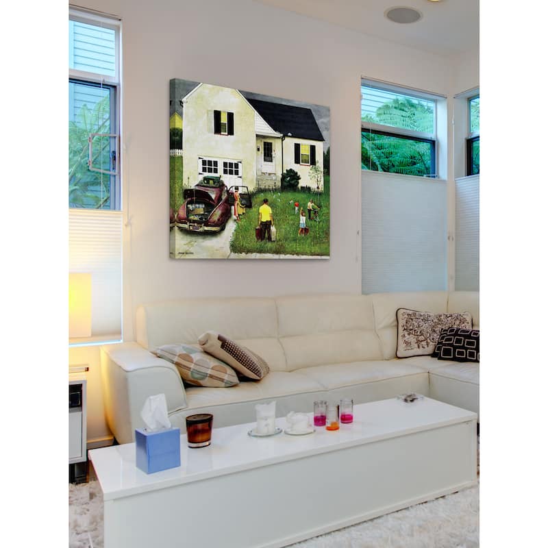 Marmont Hill - 'Home from Vacation' by John Falter Painting Print on Canvas - Multi-Color