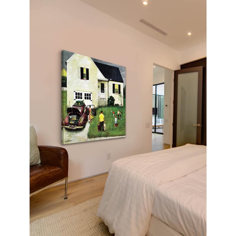 Marmont Hill - 'Home from Vacation' by John Falter Painting Print on Canvas - Multi-Color
