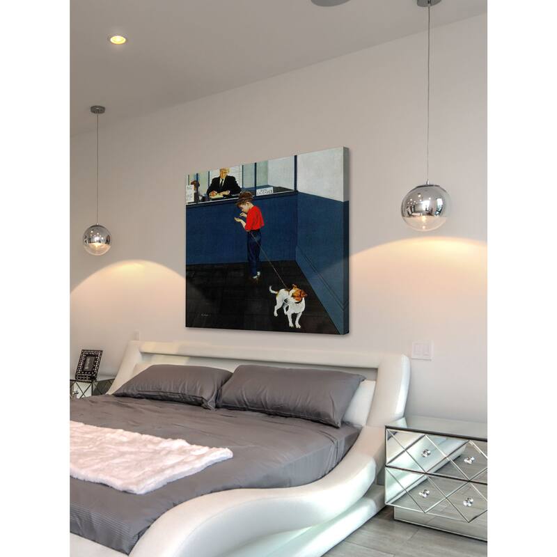 Marmont Hill - 'Dog License' by George Hughes Painting Print on Canvas