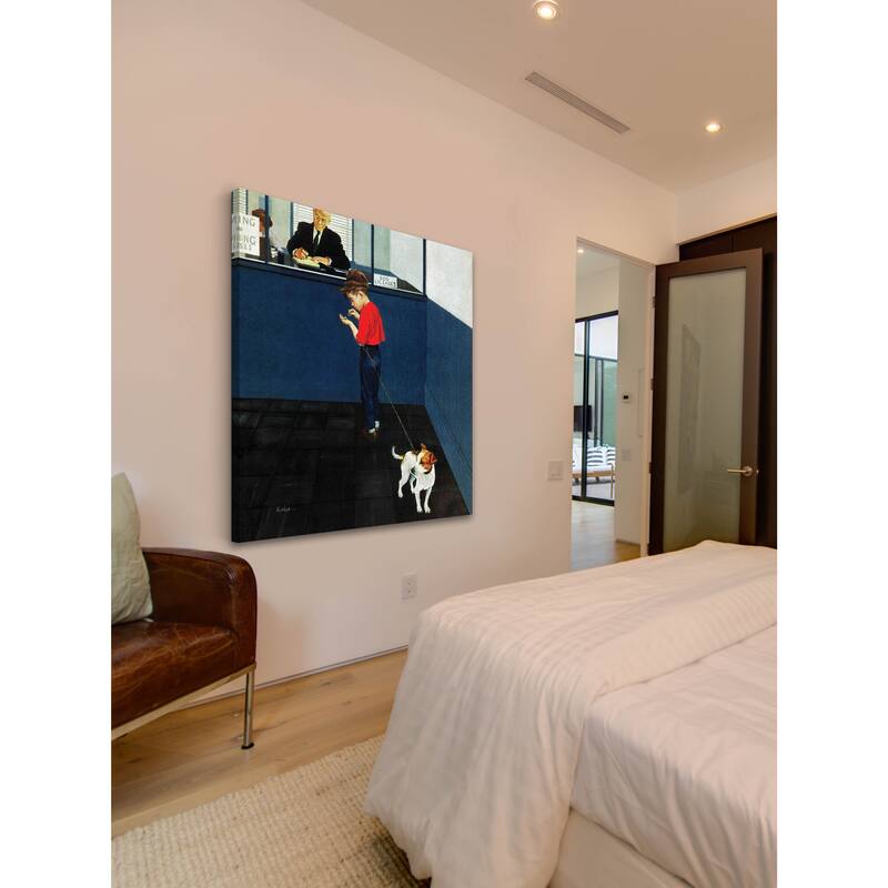 Marmont Hill - 'Dog License' by George Hughes Painting Print on Canvas