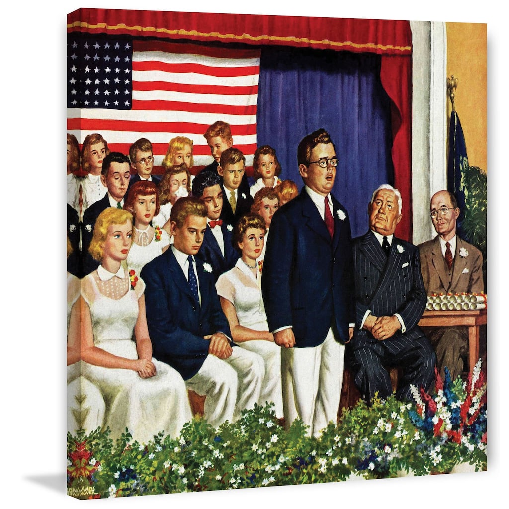 Marmont Hill - 'High School Commencement Address' by Amos Sewell Painting Print on Canvas