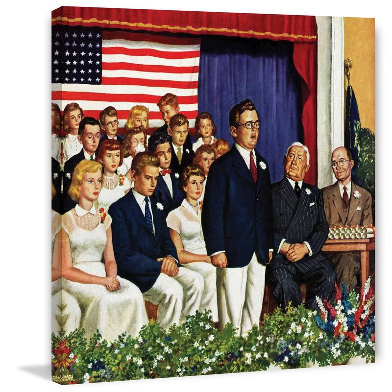Marmont Hill - 'High School Commencement Address' by Amos Sewell Painting Print on Canvas