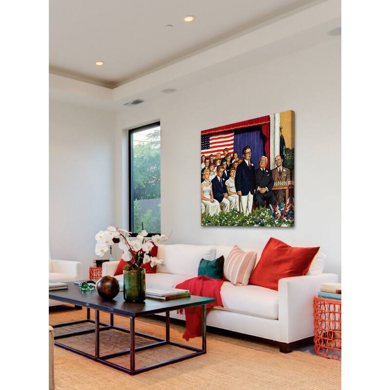 Marmont Hill - 'High School Commencement Address' by Amos Sewell Painting Print on Canvas