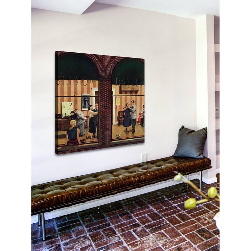 Marmont Hill - 'Dancing Class' by Stevan Dohanos Painting Print on Canvas - Multi-Color