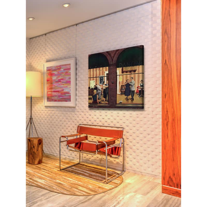 Marmont Hill - 'Dancing Class' by Stevan Dohanos Painting Print on Canvas - Multi-Color