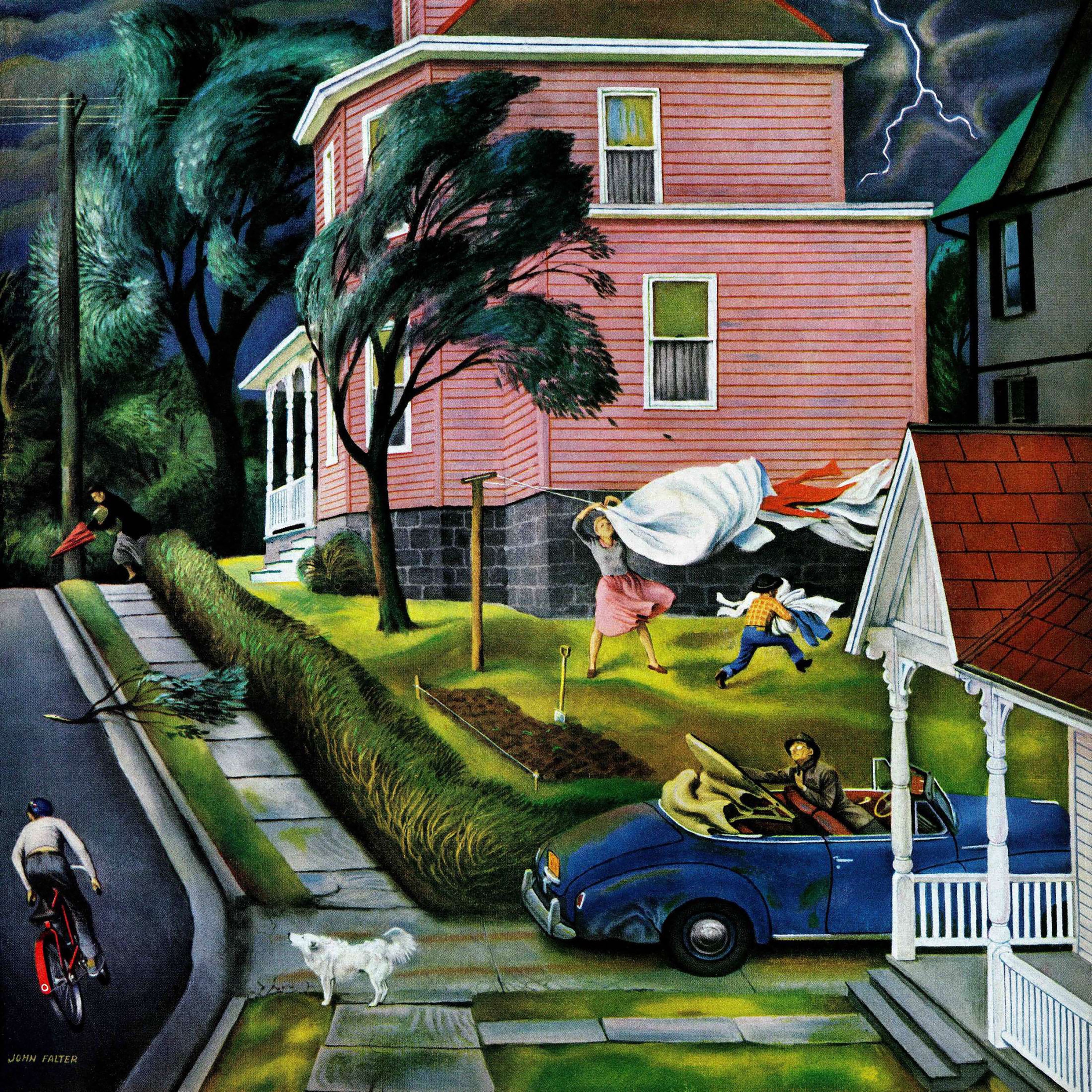 Marmont Hill - 'Spring Storm Blowing In' by John Falter Painting