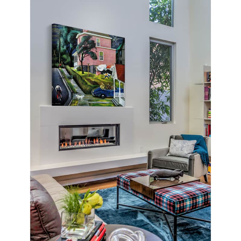 Marmont Hill - 'Spring Storm Blowing In' by John Falter Painting Print on Canvas