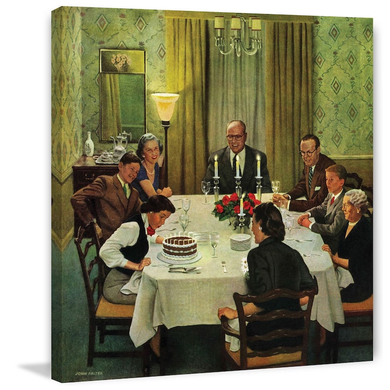 Marmont Hill - 'Family Birthday Party' by John Falter Painting Print on Canvas