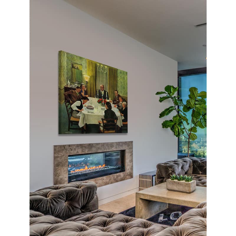 Marmont Hill - 'Family Birthday Party' by John Falter Painting Print on Canvas