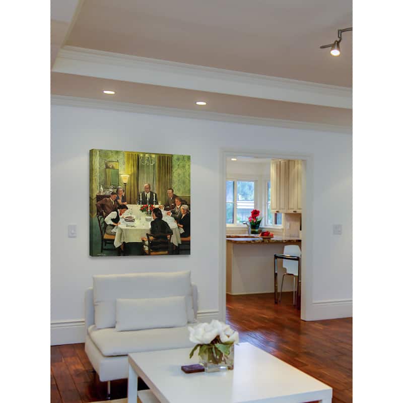 Marmont Hill - 'Family Birthday Party' by John Falter Painting Print on Canvas
