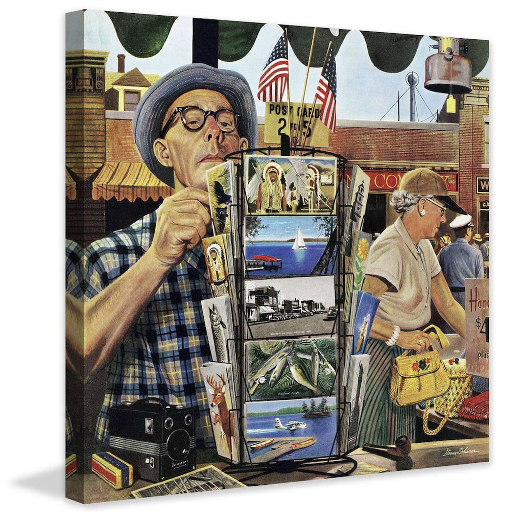 Marmont Hill - 'Postcards' by Stevan Dohanos Painting Print on Canvas