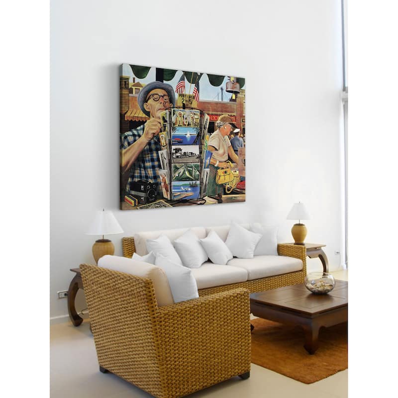 Marmont Hill - 'Postcards' by Stevan Dohanos Painting Print on Canvas