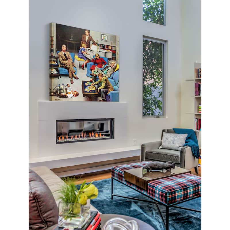 Marmont Hill - 'Home Recital' by John Falter Painting Print on Canvas - Multi-Color