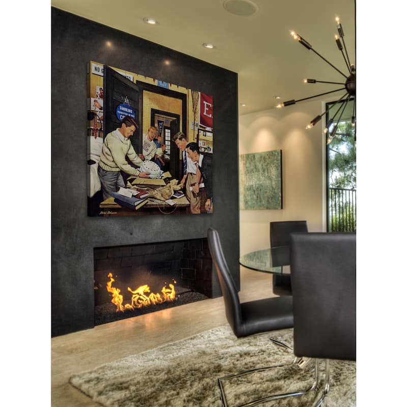 Marmont Hill - 'Package from Home' by Stevan Dohanos Painting Print on Canvas - Multi-Color