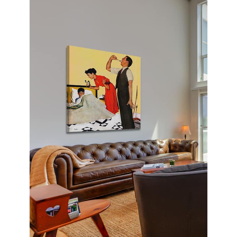 Marmont Hill - 'Take Your Medicine' by George Hughes Painting Print on Canvas - Multi-Color