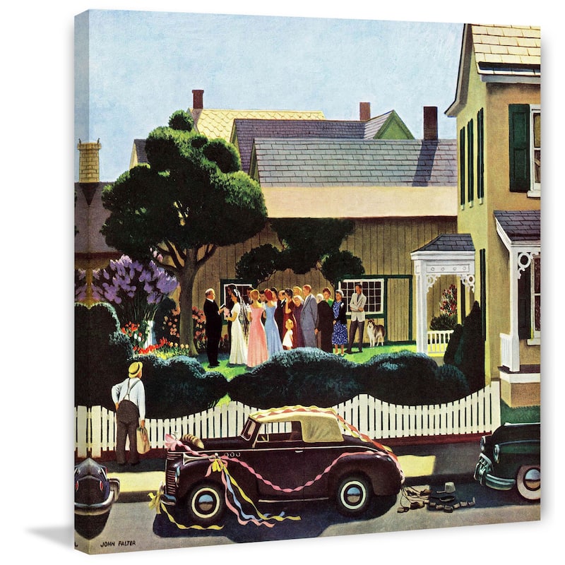Marmont Hill - 'Backyard Wedding' by John Falter Painting Print on Canvas