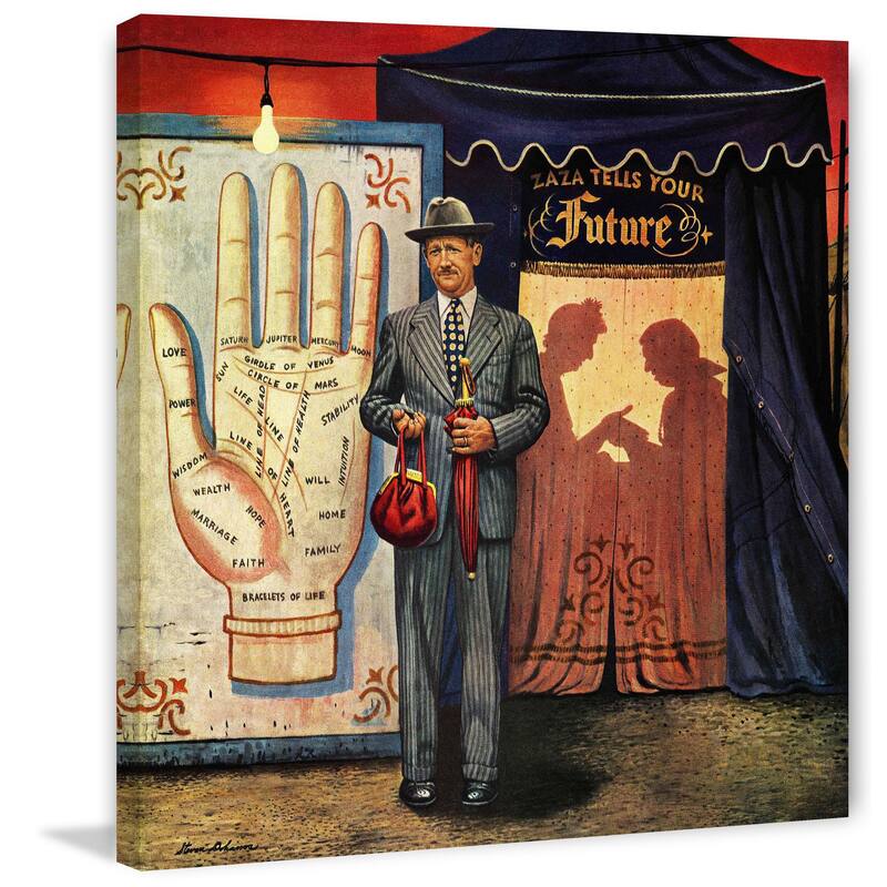 Marmont Hill - 'Palmist' by Stevan Dohanos Painting Print on Canvas - Multi-Color