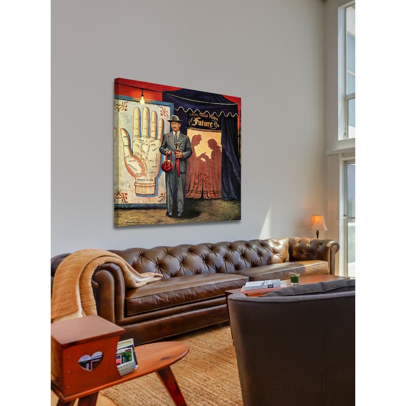 Marmont Hill - 'Palmist' by Stevan Dohanos Painting Print on Canvas - Multi-Color