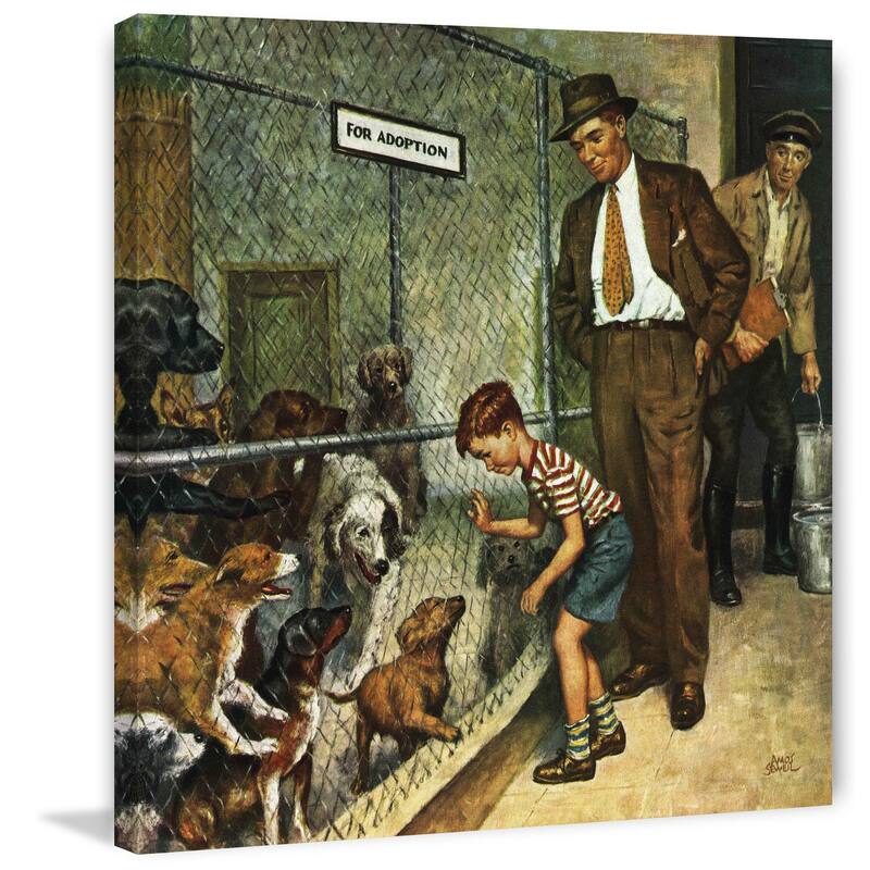 Marmont Hill - 'Dog Pound' by Amos Sewell Painting Print on Canvas - Multi-Color