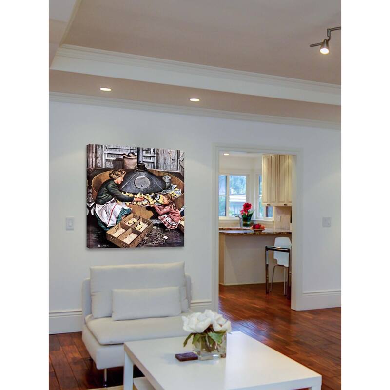 Marmont Hill - 'Chicks in Incubator' by Stevan Dohanos Painting Print on Canvas - Multi-Color