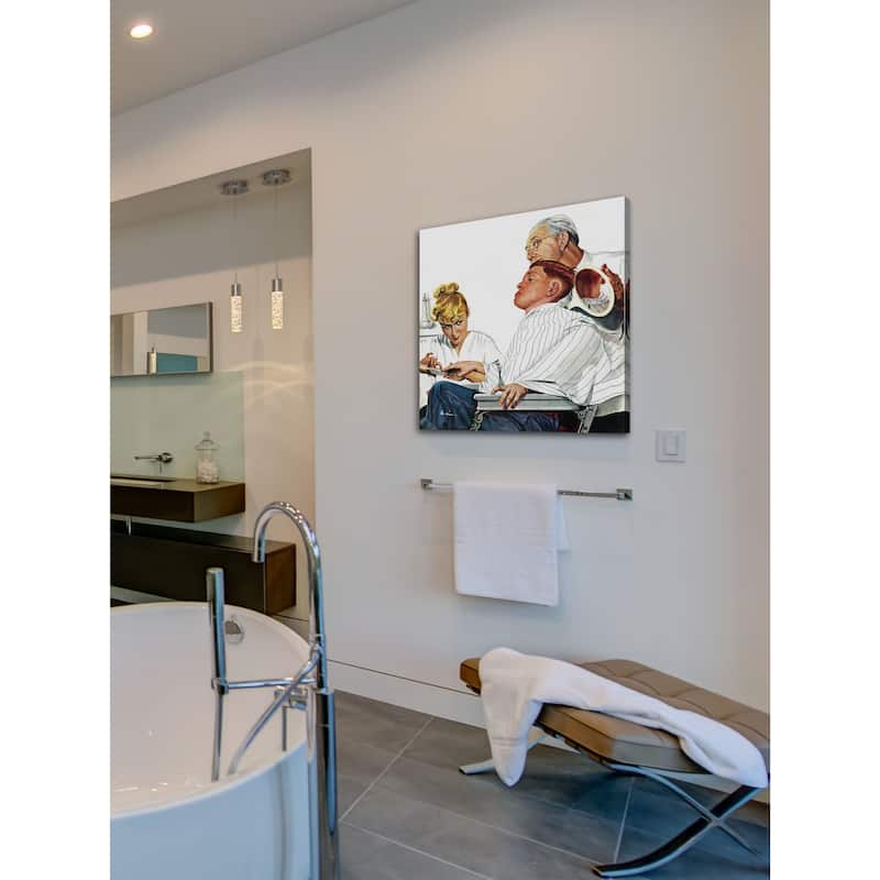 Marmont Hill - 'Haircut and Manicure' by George Hughes Painting Print on Canvas - Multi-Color