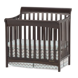 Child Craft Ashton Slate Mini 4-in-1 Convertible Crib with Mattress