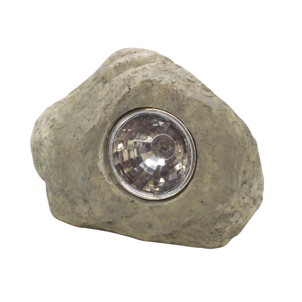 Mini Garden Decoration Solar Rock Spot Landscape Light One (1) White LED - (12 pack)
