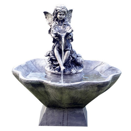 Solar Flower Fairy and Bowl Water Fountain with Water Pump - Free ...